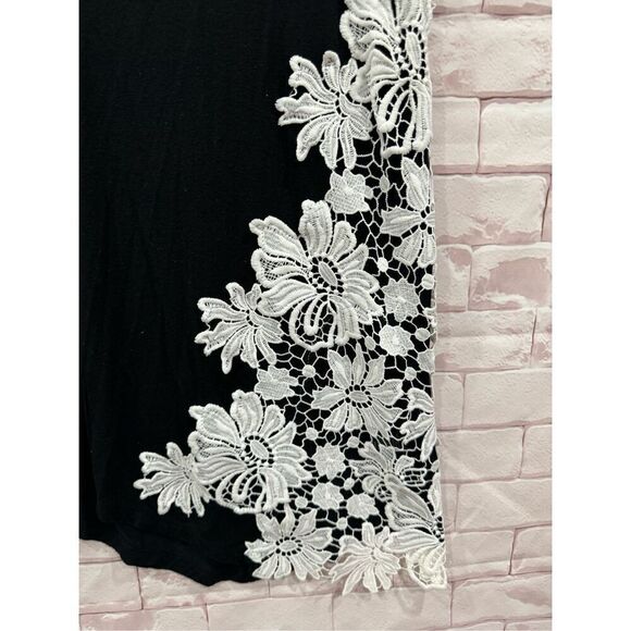 INC INTERNATIONAL CONCEPTS sleeves top with crochet size small petite - Picture 2 of 5